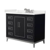 Custom image for Black with Brushed Nickel Trim / White Quartz / No Mirror