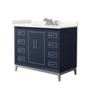 Custom image for Dark Blue with Brushed Nickel Trim / Giotto Quartz / No Mirror