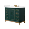 Custom image for Green with Satin Bronze Trim / Carrara Cultured Marble / No Mirror
