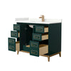Custom image for Green with Satin Bronze Trim / Giotto Quartz / No Mirror