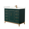 Custom image for Green with Satin Bronze Trim / Giotto Quartz / No Mirror