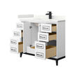 Custom image for White with Matte Black Trim / Giotto Quartz / No Mirror