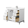 Custom image for White with Brushed Nickel Trim / Carrara Cultured Marble / No Mirror