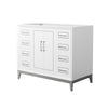Custom image for White with Brushed Nickel Trim / No Mirror