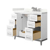 Custom image for White with Brushed Nickel Trim / Giotto Quartz / No Mirror