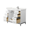 Custom image for White with Brushed Nickel Trim / White Quartz / No Mirror