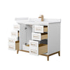 Custom image for White with Satin Bronze Trim / White Cultured Marble / No Mirror