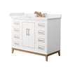 Custom image for White with Satin Bronze Trim / White Quartz / No Mirror