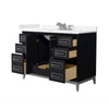 Custom image for Black with Brushed Nickel Trim / Carrara Cultured Marble / No Mirror