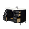 Custom image for Black with Brushed Nickel Trim / Giotto Quartz / No Mirror