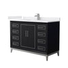 Custom image for Black with Brushed Nickel Trim / White Cultured Marble / No Mirror