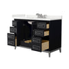 Custom image for Black with Brushed Nickel Trim / White Quartz / No Mirror