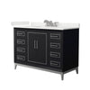 Custom image for Black with Brushed Nickel Trim / White Quartz / No Mirror