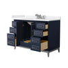 Custom image for Dark Blue with Brushed Nickel Trim / White Cultured Marble / No Mirror