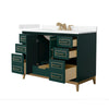 Custom image for Green with Satin Bronze Trim / Carrara Cultured Marble / No Mirror