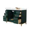 Custom image for Green with Satin Bronze Trim / White Quartz / No Mirror