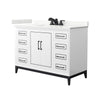 Custom image for White with Matte Black Trim / Giotto Quartz / No Mirror