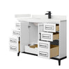 Custom image for White with Matte Black Trim / White Quartz / No Mirror