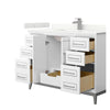 Custom image for White with Brushed Nickel Trim / Giotto Quartz / No Mirror