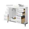 Custom image for White with Brushed Nickel Trim / Giotto Quartz / No Mirror