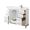 Custom image for White with Brushed Nickel Trim / White Quartz / No Mirror