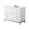 Custom image for White with Brushed Nickel Trim / White Quartz / No Mirror