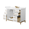 Custom image for White with Satin Bronze Trim / Carrara Cultured Marble / No Mirror