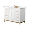 Custom image for White with Satin Bronze Trim / White Cultured Marble / No Mirror