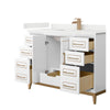 Custom image for White with Satin Bronze Trim / White Quartz / No Mirror