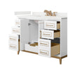 Custom image for White with Satin Bronze Trim / White Quartz / No Mirror