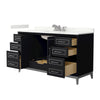 Custom image for Black with Brushed Nickel Trim / Giotto Quartz / No Mirror