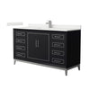 Custom image for Black with Brushed Nickel Trim / White Quartz / No Mirror