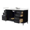 Custom image for Black with Brushed Nickel Trim / White Quartz / No Mirror