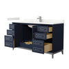 Custom image for Dark Blue with Brushed Nickel Trim / Giotto Quartz / No Mirror