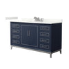 Custom image for Dark Blue with Brushed Nickel Trim / Giotto Quartz / No Mirror