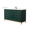 Custom image for Green with Satin Bronze Trim / Giotto Quartz / No Mirror