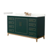 Custom image for Green with Satin Bronze Trim / Giotto Quartz / No Mirror