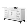 Custom image for White with Matte Black Trim / White Quartz / No Mirror