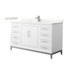 Custom image for White with Brushed Nickel Trim / Giotto Quartz / No Mirror