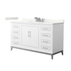 Custom image for White with Brushed Nickel Trim / Giotto Quartz / No Mirror