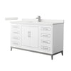 Custom image for White with Brushed Nickel Trim / White Quartz / No Mirror