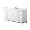 Custom image for White with Brushed Nickel Trim / White Quartz / No Mirror