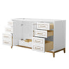 Custom image for White with Satin Bronze Trim / No Mirror