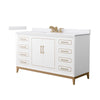 Custom image for White with Satin Bronze Trim / White Cultured Marble / No Mirror