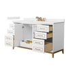 Custom image for White with Satin Bronze Trim / White Quartz / No Mirror