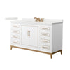 Custom image for White with Satin Bronze Trim / White Quartz / No Mirror
