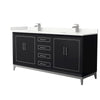 Custom image for Black with Brushed Nickel Trim / Giotto Quartz / No Mirror