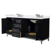 Custom image for Black with Brushed Nickel Trim / White Cultured Marble / No Mirror