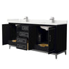 Custom image for Black with Brushed Nickel Trim / White Quartz / No Mirror