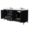Custom image for Black with Brushed Nickel Trim / White Quartz / No Mirror